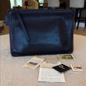 Coach Rare Oxblood Leather Clutch